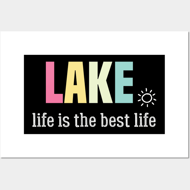 funny lake life is the best life Wall Art by Duodesign